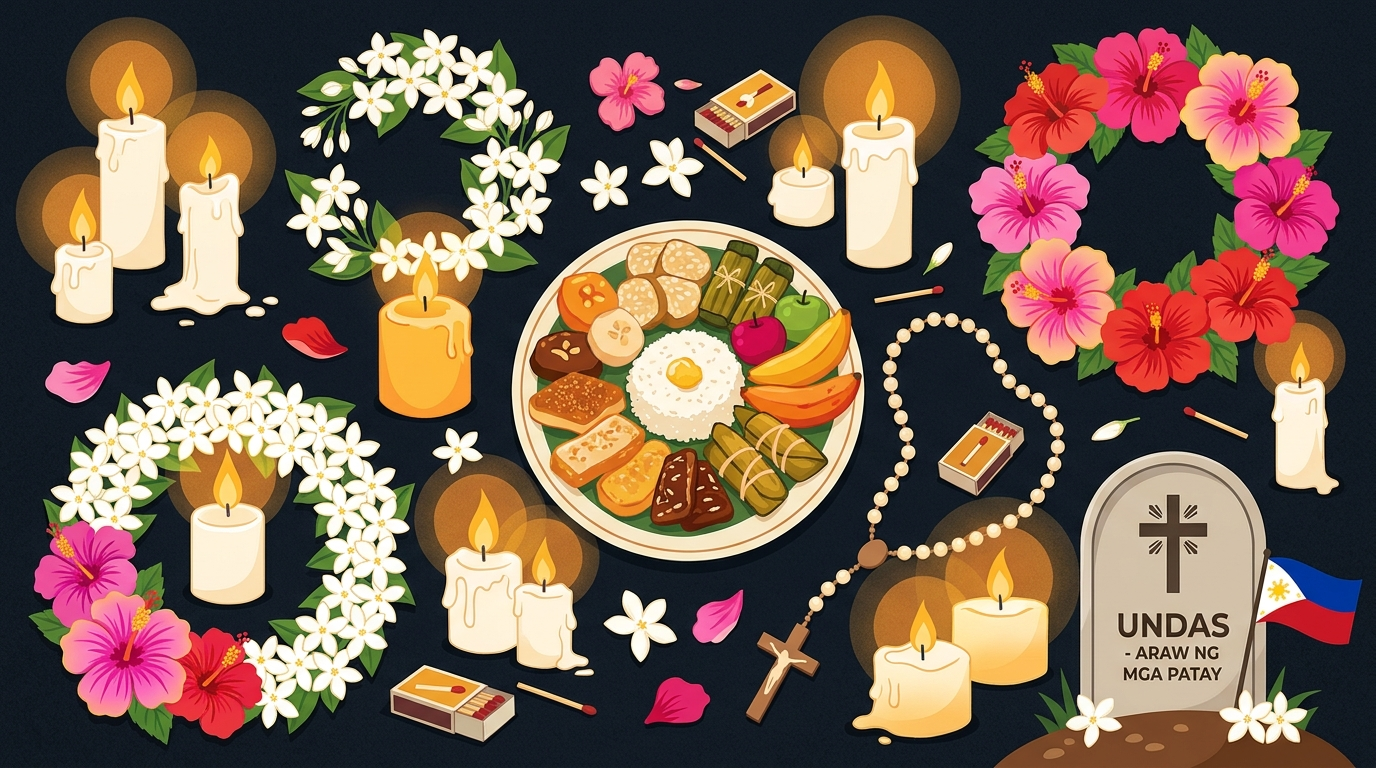 Mga Icon ng Undas: Kandila, Bulaklak, at Pagkain — Bakit Ito ang Mga Simbolo ng Nobyembre?